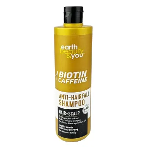 Earth Beauty & You 1 No Biotin Caffeine Anti-Hairfall Shampoo Hair + Scalp 350ml